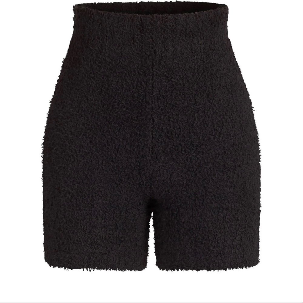 Skims cozy knit shorts in onyx size S/M